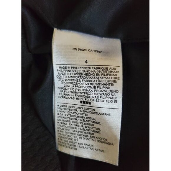 Banana Republic Womens Black Textured Short-Sleeve Sheath Dress Size 4 - Picture 4 of 8